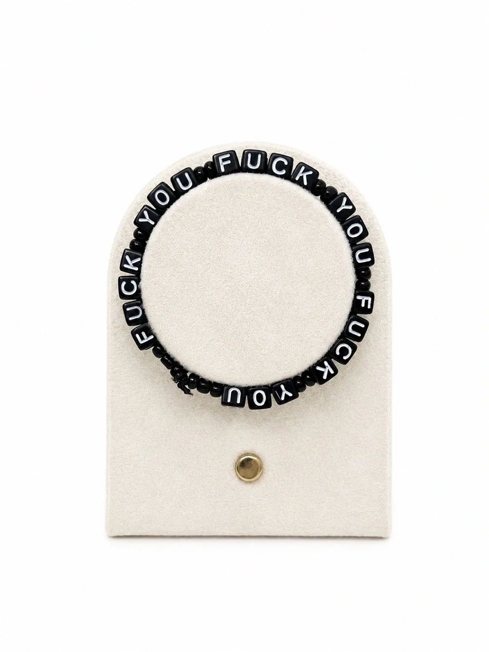 Paraphernalia 'F YOU' Beaded Bracelet - Black